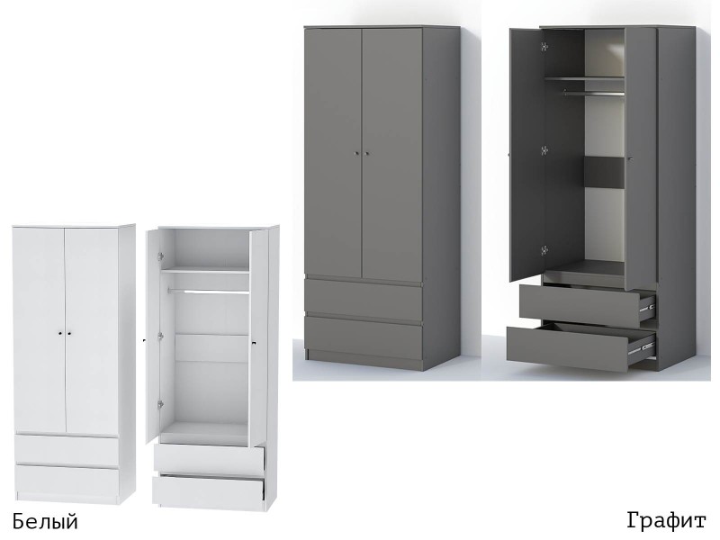 Кэт-1 Шкаф двухстворчатый (М) [Кэт-1]