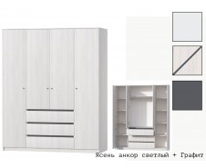 Кэт-1 Шкаф четырёхстворчатый высокий (М) [Кэт-1]