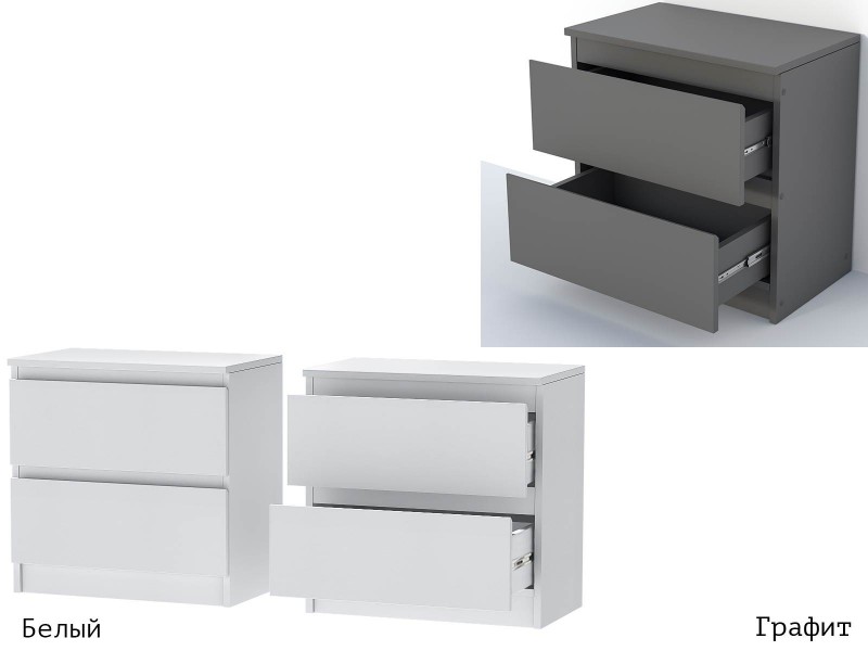 Кэт-1 Тумба два ящика (М) [Кэт-1]