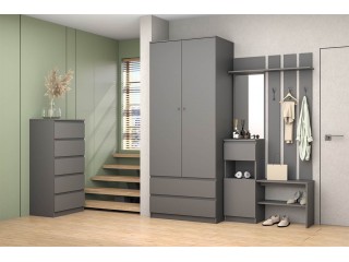 Кэт-1 Прихожая модульная, Комплект-11, Графит [Кэт-1]