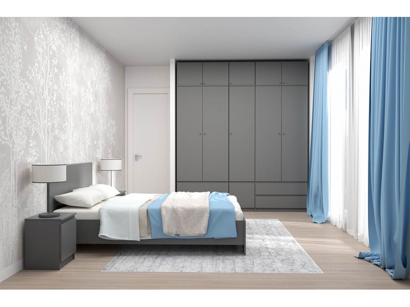 Кэт-1 Спальня, Комплект-6, Графит [Кэт-1]