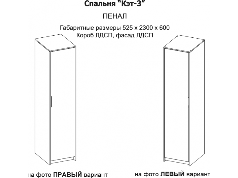 Кэт-3 Пенал Правый/Левый [Кэт-3]