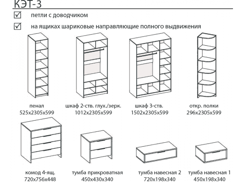 Кэт-3 Тумба Навесная №1 [Кэт-3]