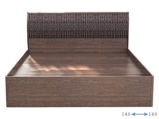 Кэт-4 Кровать арт. 001 М1 двуспальная с настилом ЛДСП, Венге + Кайман тёмный [Кэт-4]