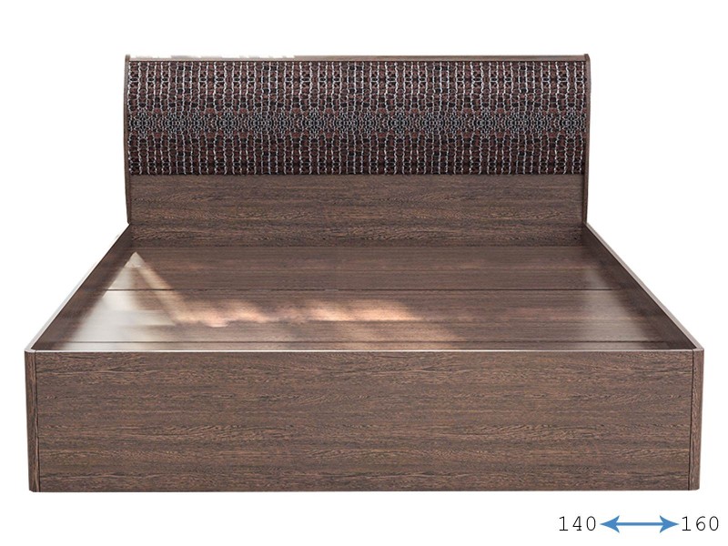 Кэт-4 Кровать арт. 001 М1 двуспальная с настилом ЛДСП, Венге + Кайман тёмный [Кэт-4]