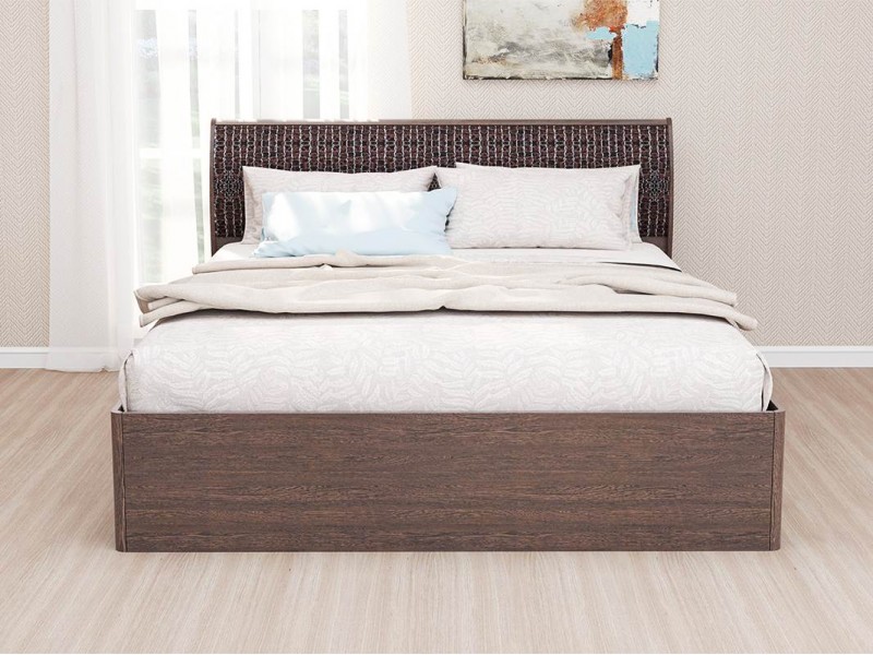 Кэт-4 Кровать арт. 001 М1 двуспальная с настилом ЛДСП, Венге + Кайман тёмный [Кэт-4]