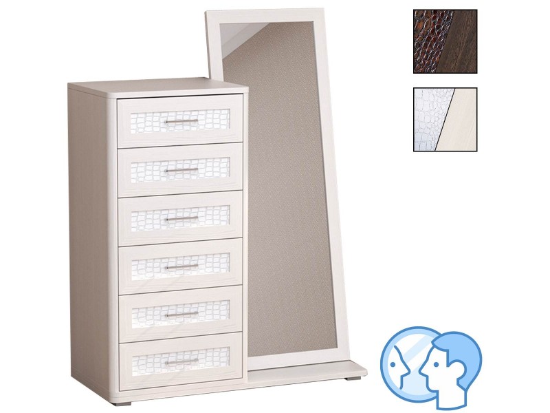 Кэт-4 Комод шесть ящиков + Зеркало [Кэт-4]