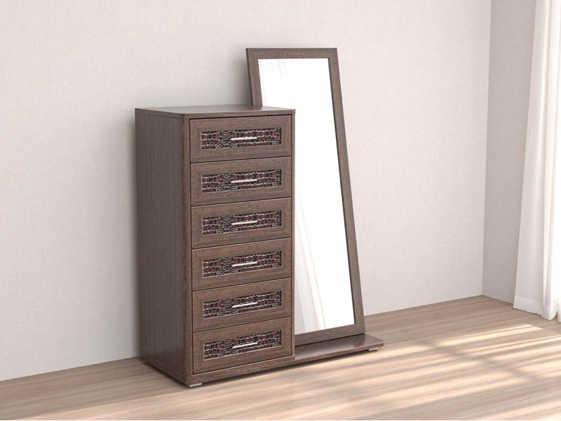 Кэт-4 Комод шесть ящиков + Зеркало [Кэт-4]