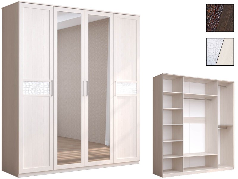 Кэт-4 Шкаф четырёхстворчатый с зеркалами [Кэт-4]