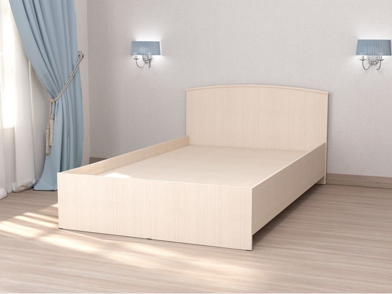 Кэт-7 Кровать арт. 032 двуспальная с низким щитком, Дуб Белфорт [Кэт-7]