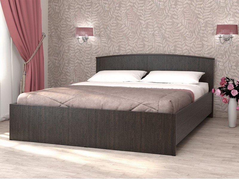 Кэт-7 Кровать арт. 032 двуспальная с низким щитком, Венге [Кэт-7]