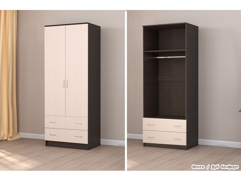 Кэт-7 Шкаф двухстворчатый с ящиками [Кэт-7]