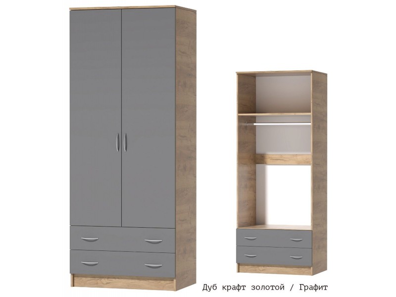 Кэт-7 Шкаф двухстворчатый с ящиками [Кэт-7]