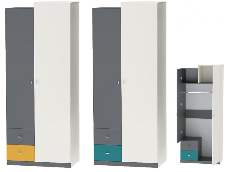 Клео ШК-1 Шкаф двухстворчатый с ящиками [Клео_Диал]