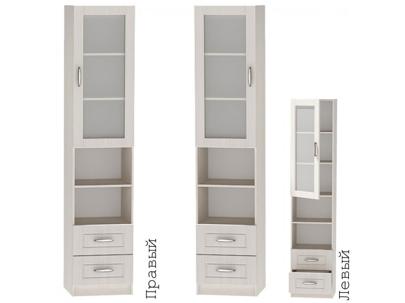 Колибри МДФ Пенал со стеклом и ящиками [Колибри МДФ]