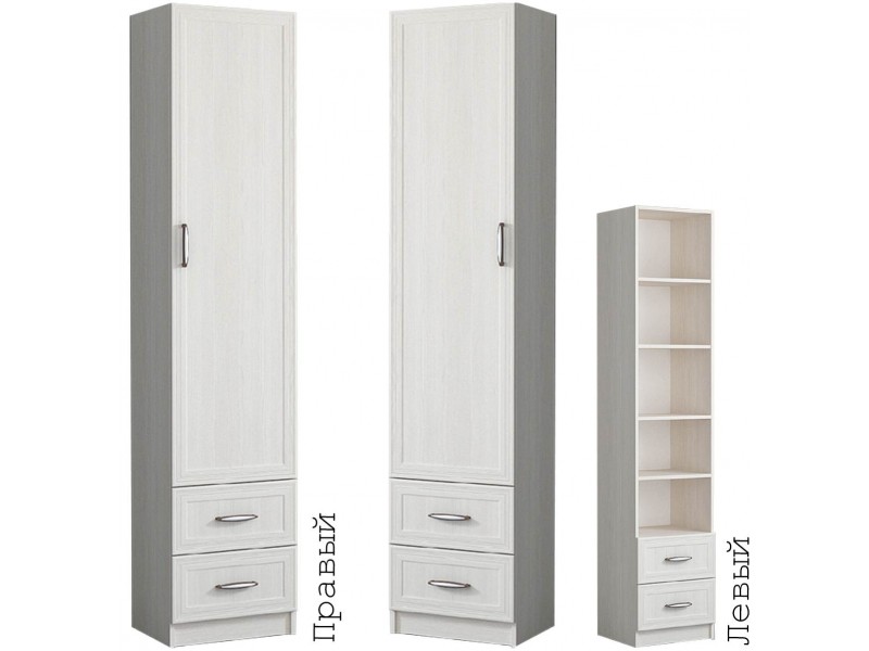 Колибри Рамка, Пенал с глухой створкой и ящиками [Колибри Рамка]