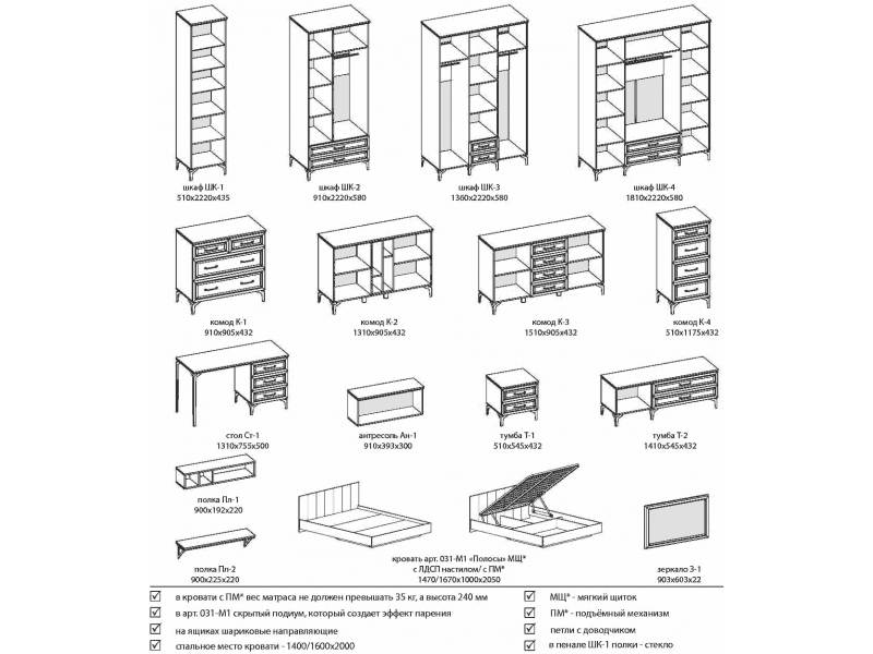 Шарм Кабинет, Комплект-3 [Шарм]