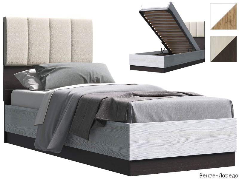 Адель Кровать с накладкой и с подъёмным механизмом 80х200 [Адель Эра]