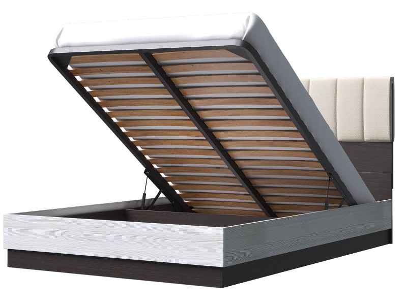 Адель Кровать двуспальная с накладкой и с подъёмным механизмом [Адель Эра]