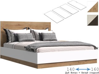 Адель Кровать двуспальная с настилом ДСП [Адель Эра]