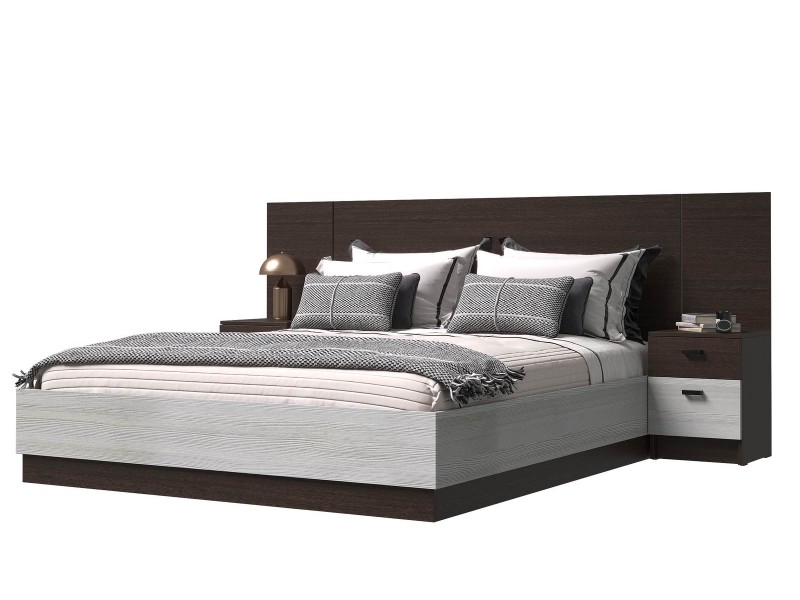 Адель Кровать двуспальная с настилом ДСП [Адель Эра]