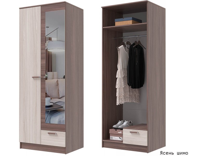 Адель Шкаф 0,8 двухстворчатый [Адель Эра]
