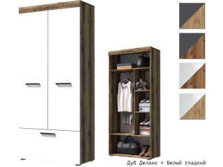 Бастон Шкаф двухстворчатый с ящиком [Бастон Матовый]