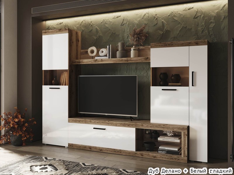 Бастон Стенка для гостиной 2,8м [Бастон матовый]