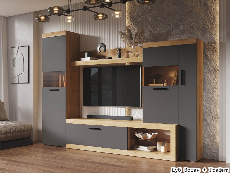 Бастон Стенка для гостиной 2,8м [Бастон матовый]