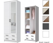 Дуэт шкаф комбинированный двухстворчатый с зеркалом [Дуэт]