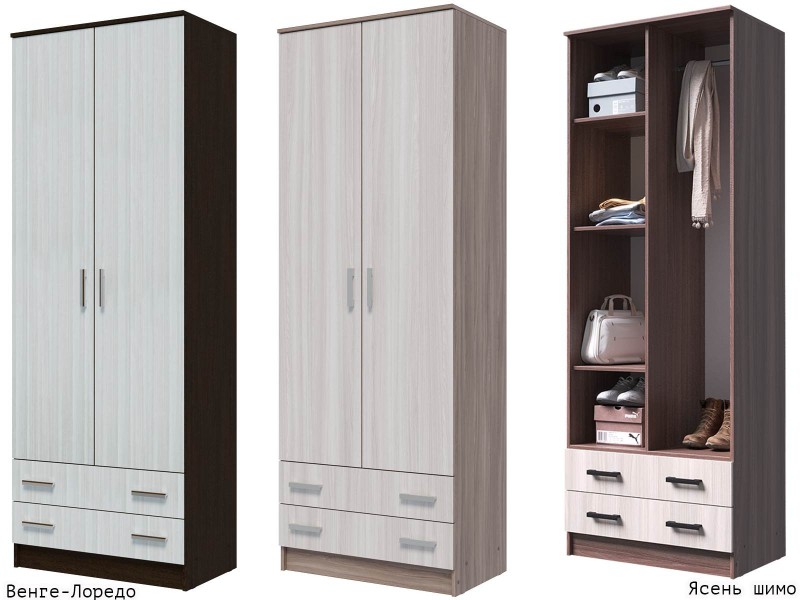 Дуэт шкаф комбинированный двухстворчатый [Дуэт]