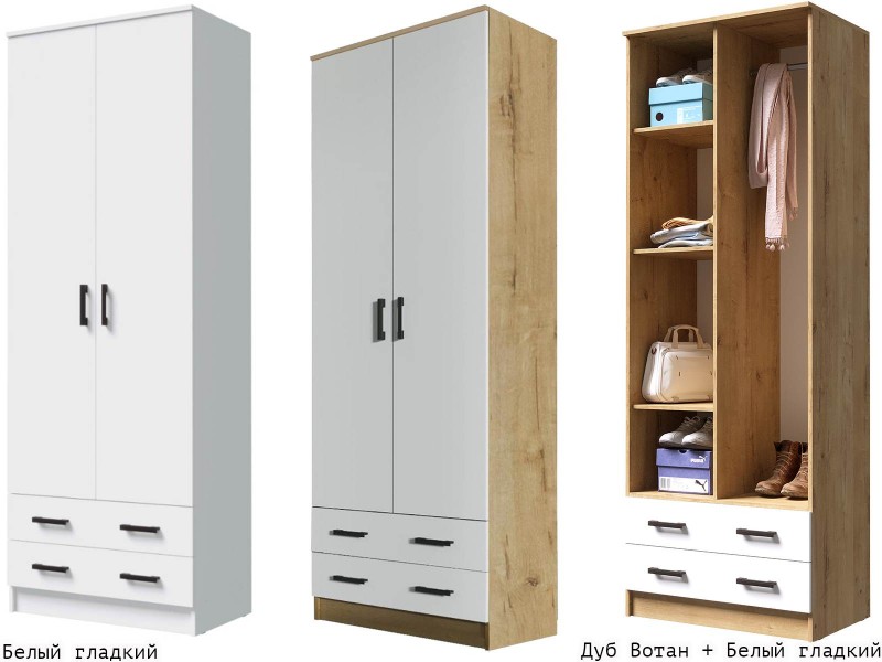 Дуэт шкаф комбинированный двухстворчатый [Дуэт]