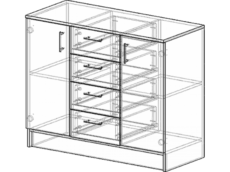 Комод К1000-2Д [Эко]