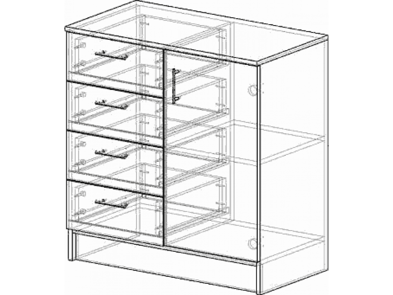 Комод К800-1Д [Эко]