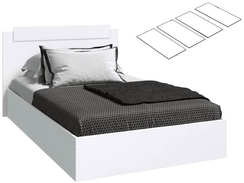 ЭКО Кровать двуспальная с настилом ЛДСП [Эко]