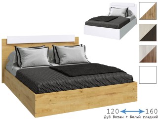 ЭКО Кровать двуспальная с настилом ЛДСП [Эко]