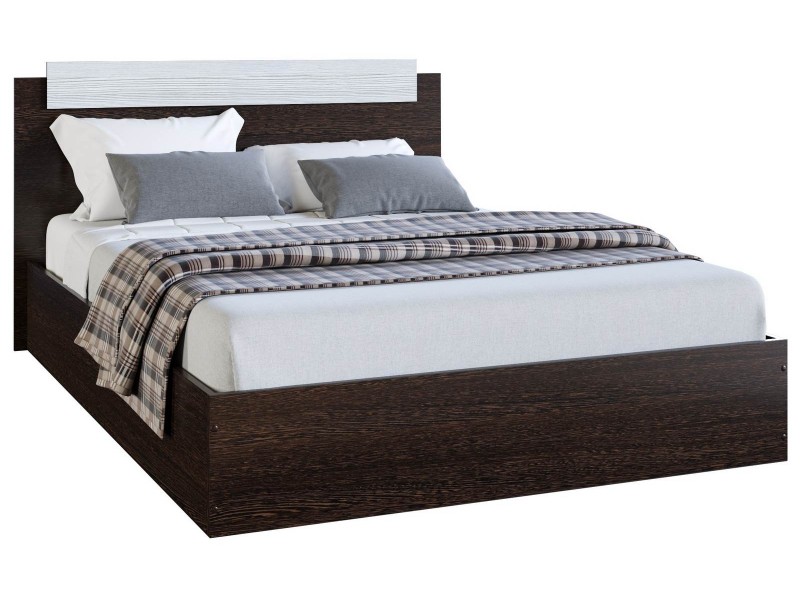 ЭКО Кровать двуспальная с настилом ЛДСП [Эко]