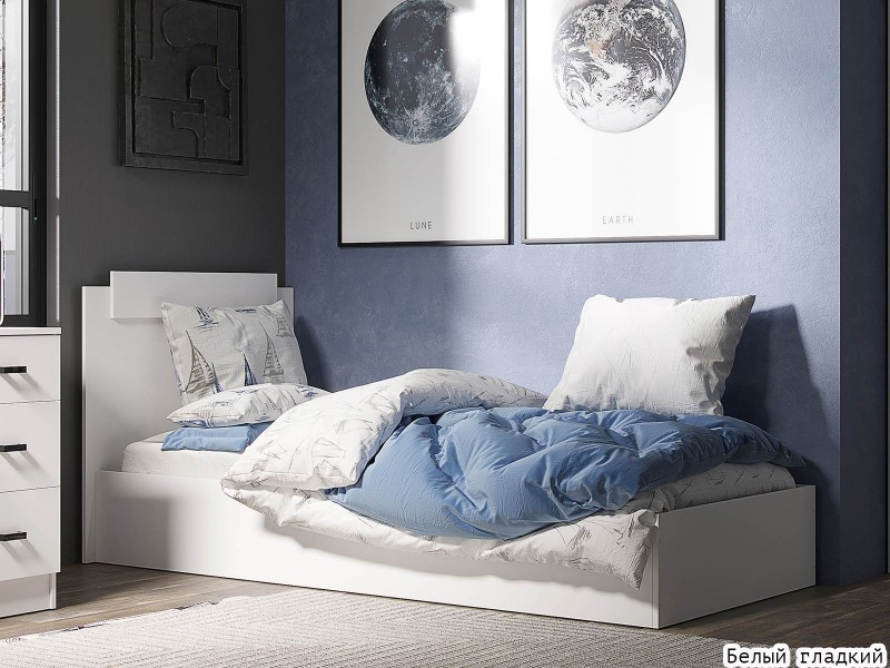 ЭКО Кровать 90х200 с настилом ЛДСП [Эко]