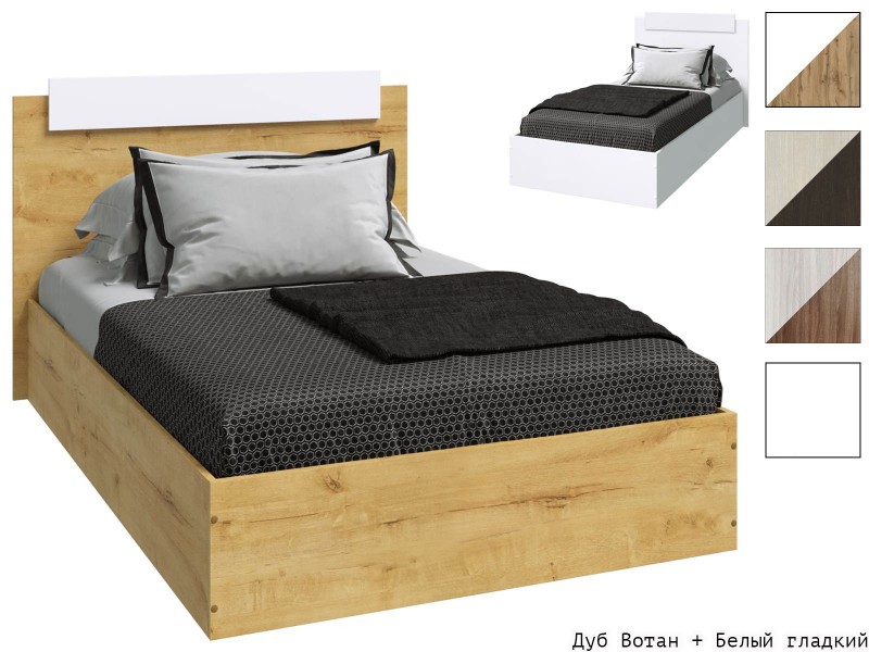ЭКО Кровать 90х200 с настилом ЛДСП [Эко]