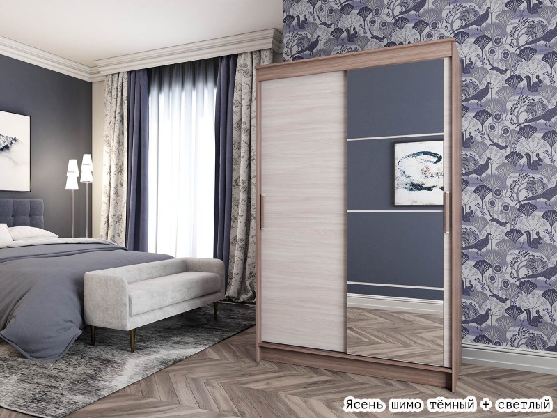 Элегант-4 Шкаф-купе 2-х дверный с зеркалом [Шкаф-купе]