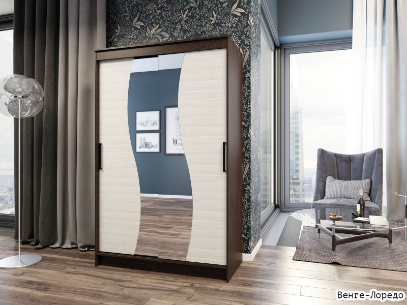 Элегант-6 Шкаф-купе 2-х дверный с зеркалом [Шкаф-купе]