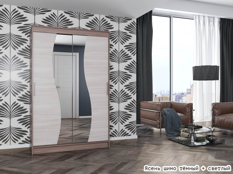 Элегант-6 Шкаф-купе 2-х дверный с зеркалом [Шкаф-купе]