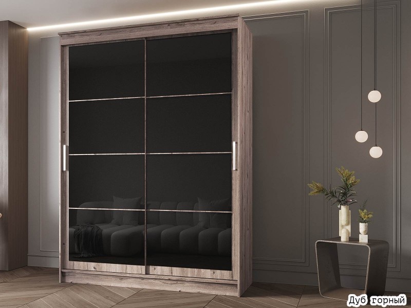 Гранд-1 Шкаф-купе 2-х дверный 1600мм, фасады Лакобель + Лакобель [Шкаф-купе]