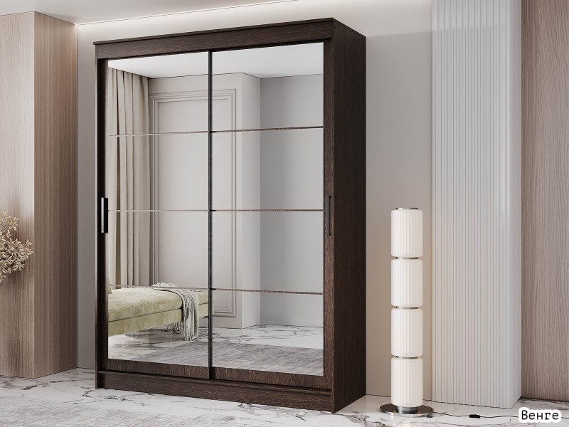 Гранд-1 Шкаф-купе 2-х дверный 1600мм, фасады Зеркало + Зеркало [Шкаф-купе]