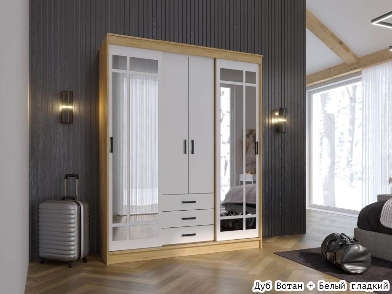 Лорд Шкаф-купе с зеркалом 1,7 м [Шкаф-купе]