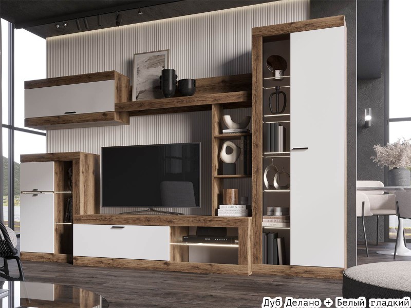 Прага ЛДСП Гостиная модульная, Комплект-1 [Прага Эра]