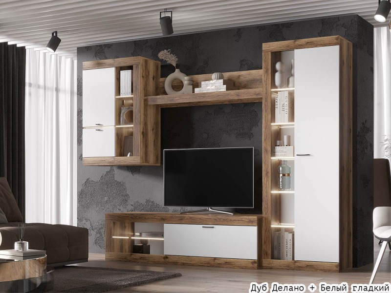 Прага ЛДСП Гостиная модульная, Комплект-2 [Прага Эра]