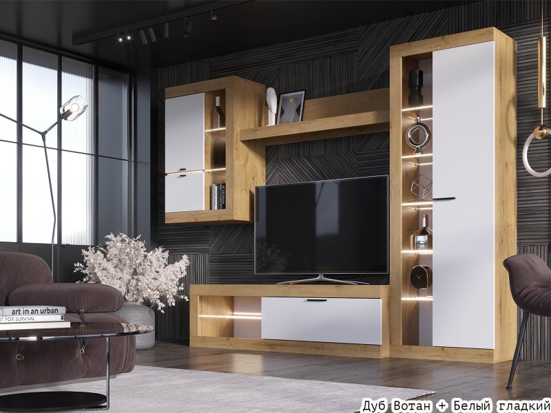 Прага ЛДСП Гостиная модульная, Комплект-2 [Прага Эра]