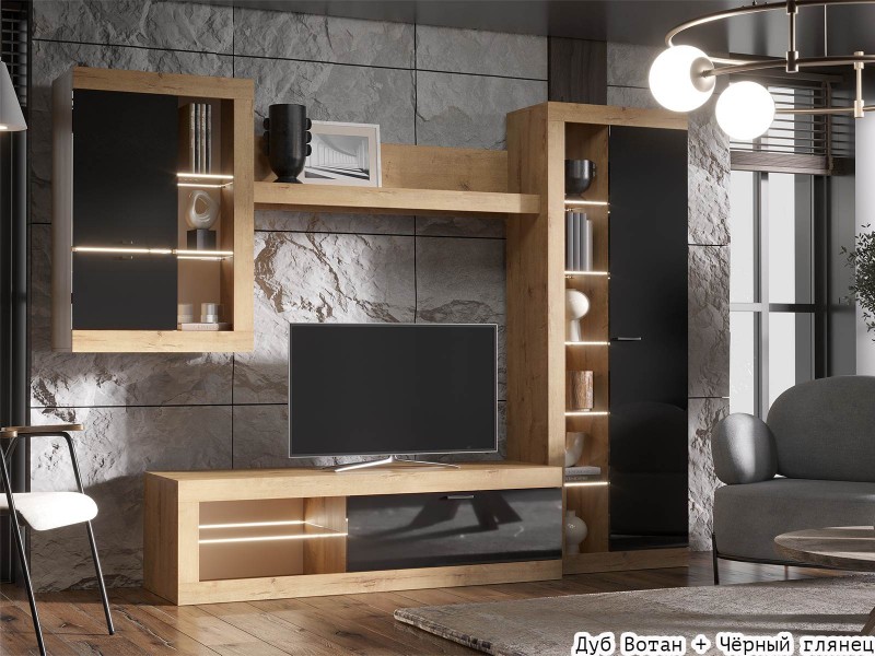 Прага ЛДСП Гостиная модульная, Комплект-2 [Прага Эра]