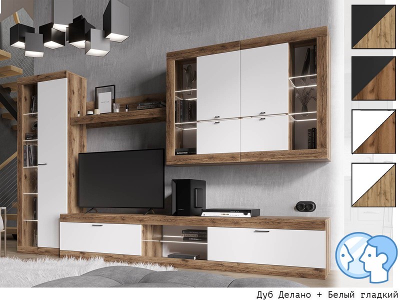 Прага ЛДСП Гостиная модульная, Комплект-3 [Прага Эра]